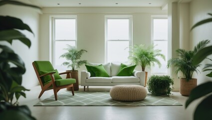 Naklejka premium Spacious, well-lit apartment in style.