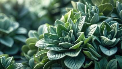 Obraz premium close up of sage leaf abstract texture background