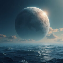 moon over water