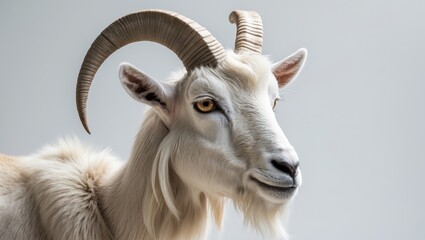 Obraz premium Goat head isolated on a white background
