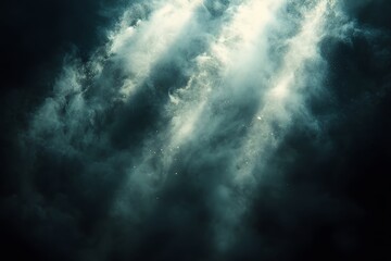 Obraz premium Mysterious Underwater Illumination with Sunlight Rays for Artistic Designs