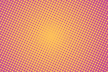 Pop art creative concept colorful comics book magazine cover. Polka dots colorful background. Cartoon halftone retro pattern. Abstract template design for poster, card, sale banner, empty bubble.