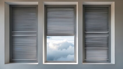 Windows featuring contemporary sliding shutters