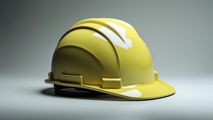 Fototapeta premium Modern hard hat presented against a white background. Construction tools