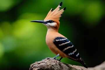 Vibrant colorful bird perched on branch in lush green environment during afternoon daylight hours