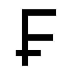 Franc Sign Icon
