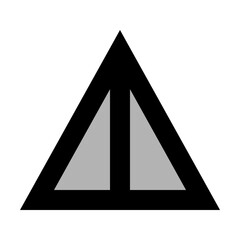 Triangle with Line Icon
