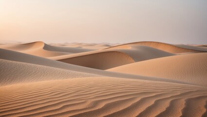 Naklejka premium Sand texture at sunrise, landscape format
