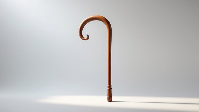 Vintage school cane with a crook handle.