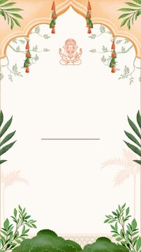A peaceful garden archway motion background, enhancing dreamy aesthetics.