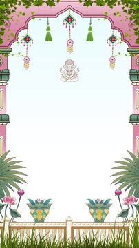 A soft and elegant floral background, perfect for Islamic wedding themes with a graceful flow.