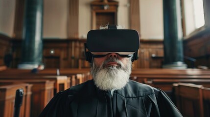 Judge experiences virtual reality trial in advanced augmented judiciary system