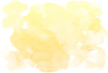 水彩テクスチャ イエロー 背景素材 夏 秋 紙 優しい 明るい 手書き 絵の具 にじみ