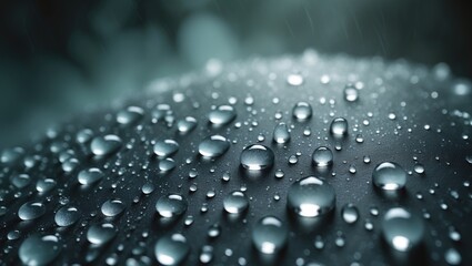 Water Resistant Material Fabric Featuring Water Drops