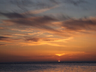 Fototapeta premium Sunset over The Wash, Norfolk, UK.