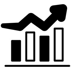 Rise icon in Mix Filled Style. Simple Vector Design. Simple Vector Outline Filled Icon