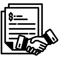 Partnerships icon in Mix Filled Style. Simple Vector Design. Simple Vector Outline Filled Icon