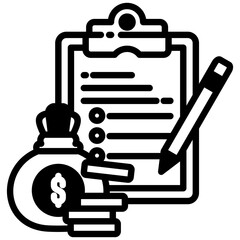 Cost icon in Mix Filled Style. Simple Vector Design. Simple Vector Outline Filled Icon