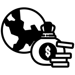Economy icon in Mix Filled Style. Simple Vector Design. Simple Vector Outline Filled Icon