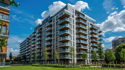 A modern high rise building in the heart of London, UK. stock photo --ar 16:9 --style raw --v 6 Job ID: 94eefdc4-a71d-4885-8764-2435500c5381