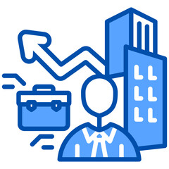 Obraz premium Performance icon in Blue Color Style. Simple Vector Design. Simple Vector Flat Icon