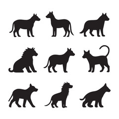 Animals logos collection. Animal logo set. Isolated on White background