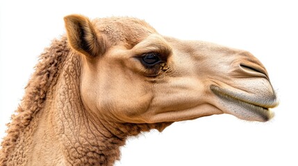 Obraz premium Close-Up Profile of a Camel with Soft Fur and Gentle Expression