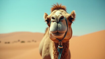 Camel in the Sahara Desert