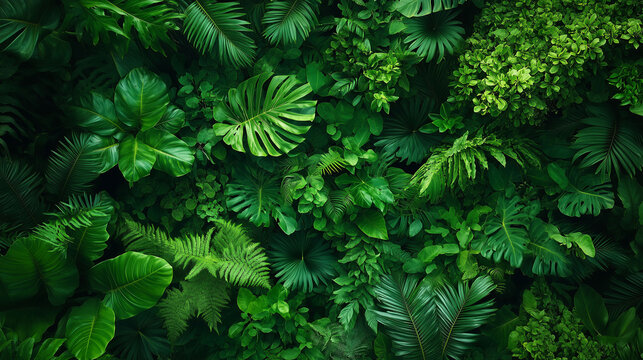 Close up leaf tropical forest