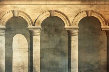 detail of the facade of the cathedral of st peter in rome