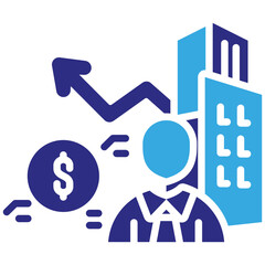 Success icon in Glyph Dual Color Style. Simple Vector Design. Simple Vector Glyph Icon