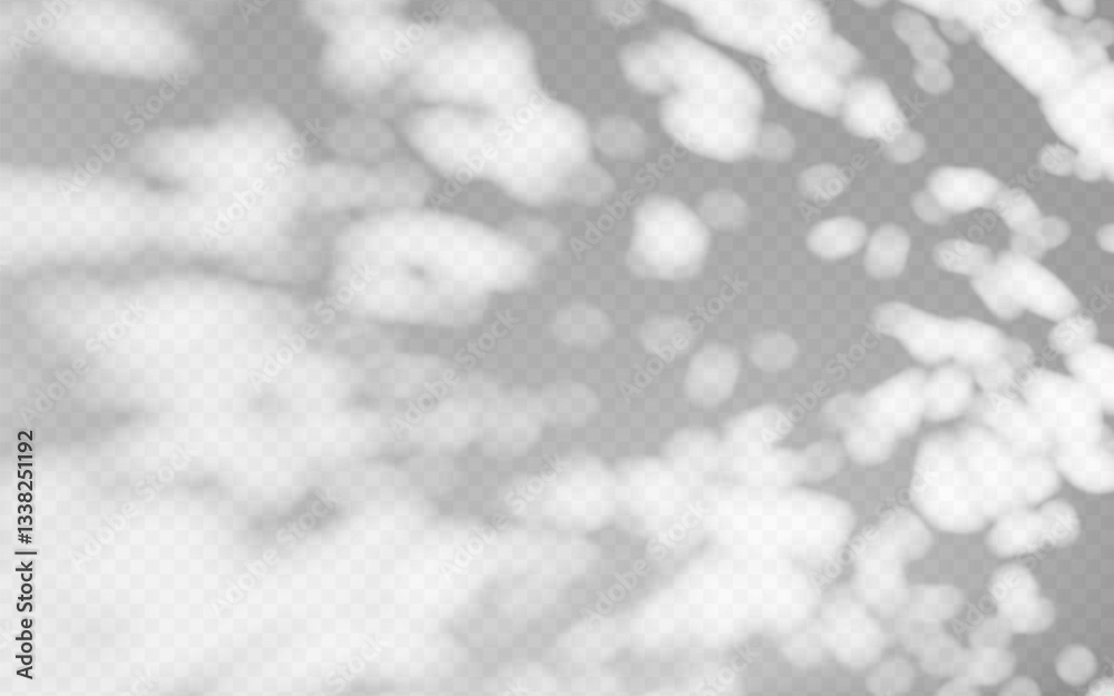 Poster abstract shadow overlay from foliage on a transparent background.