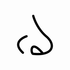 Nose respiratory system icon vector sign