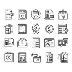 Online payment set of web icons in line style. Payment linear icon collection. Containing cashless wallet, e-wallet, money transfer, banking, credit card, cash, transaction more. 