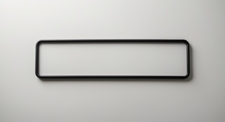 Empty car number plate holder isolated on white