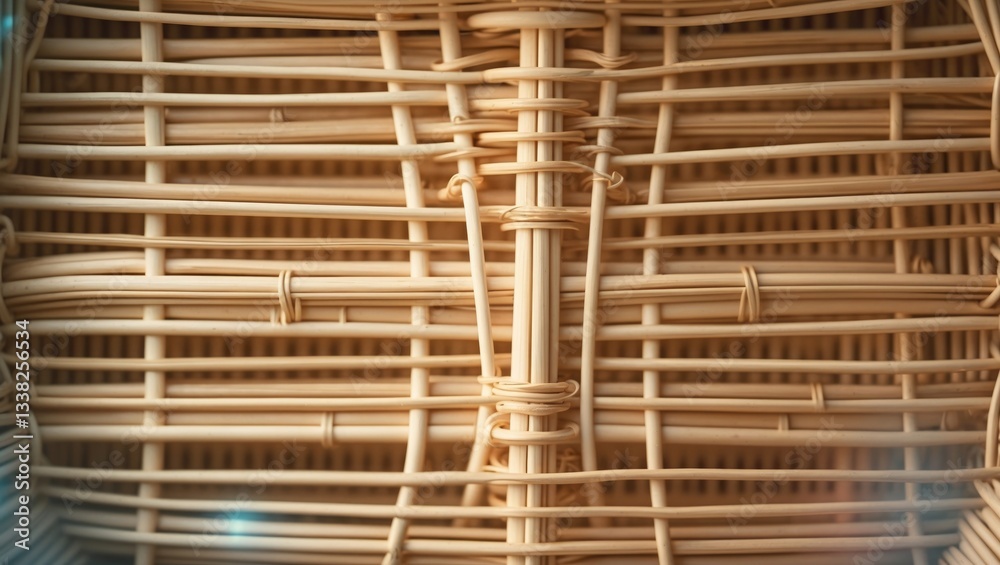 Poster building material - rattan wicker container