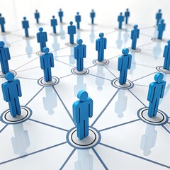 Network Connection and Social Interaction Concept