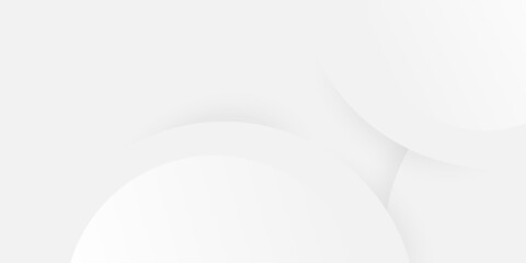 Abstract Minimalist Geometric White and Gray Background, Circles Pattern - Multi Purpose Vector Illustration, Design Template, Applicable for Web, Technology Designs, Presentations, Posters, Placards