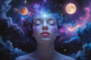 Cosmic Dreams Unveiled An Abstract Journey Through Celestial Beauty and Galactic Wonders