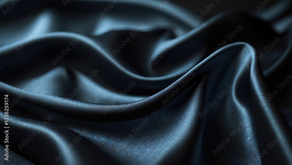 Aufkleber blurred black silk fabric. iridescent and shimmering like a star in the night sky, it possesses a ta