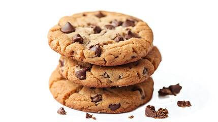 A stack of oatmeal cookies. The cookies are stacked on top of each other. The cookies are brown and have a crunchy texture