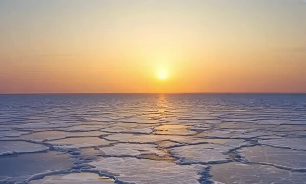 The serene Rann of Kutch during sunset with salt flats stretching out