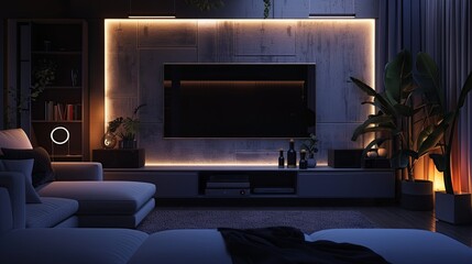 tv lounge with modern sitting interior