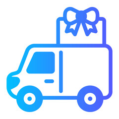 delivery car gradient icon
