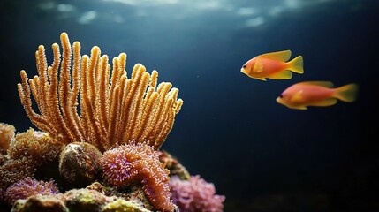 Coral reef with colorful fish