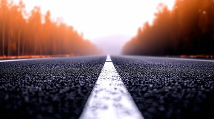 Empty road through a forest