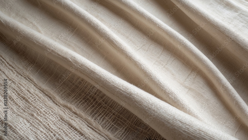 Poster woven texture background of brown sackcloth in a natural pattern.