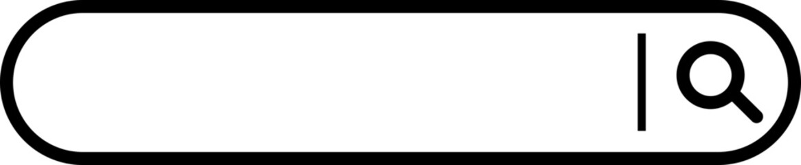 Search Bar Template icon, search experience concept. Magnifying Glass, searched navigator. icon of elements for design interface of website User Interface, Web, App, Software. Ready Search or mobile