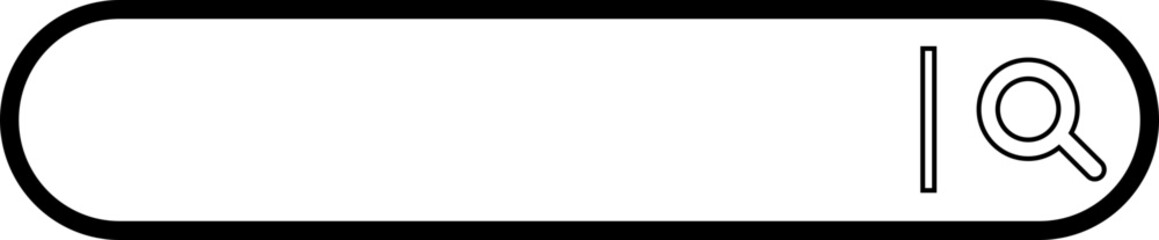 Search Bar Template icon, search experience concept. Magnifying Glass, searched navigator. icon of elements for design interface of website User Interface, Web, App, Software. Ready Search or mobile