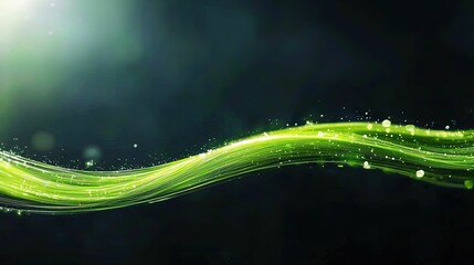 Obraz premium Abstract Green Wave